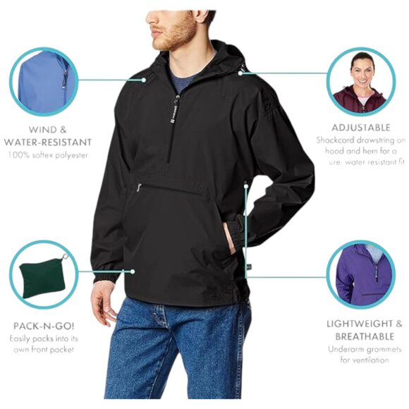 CHARLES RIVER-Jacket-MEDIUM- Men/Women-Wind/Rain-PURPLE-NWT-Unisex - Picture 2 of 14